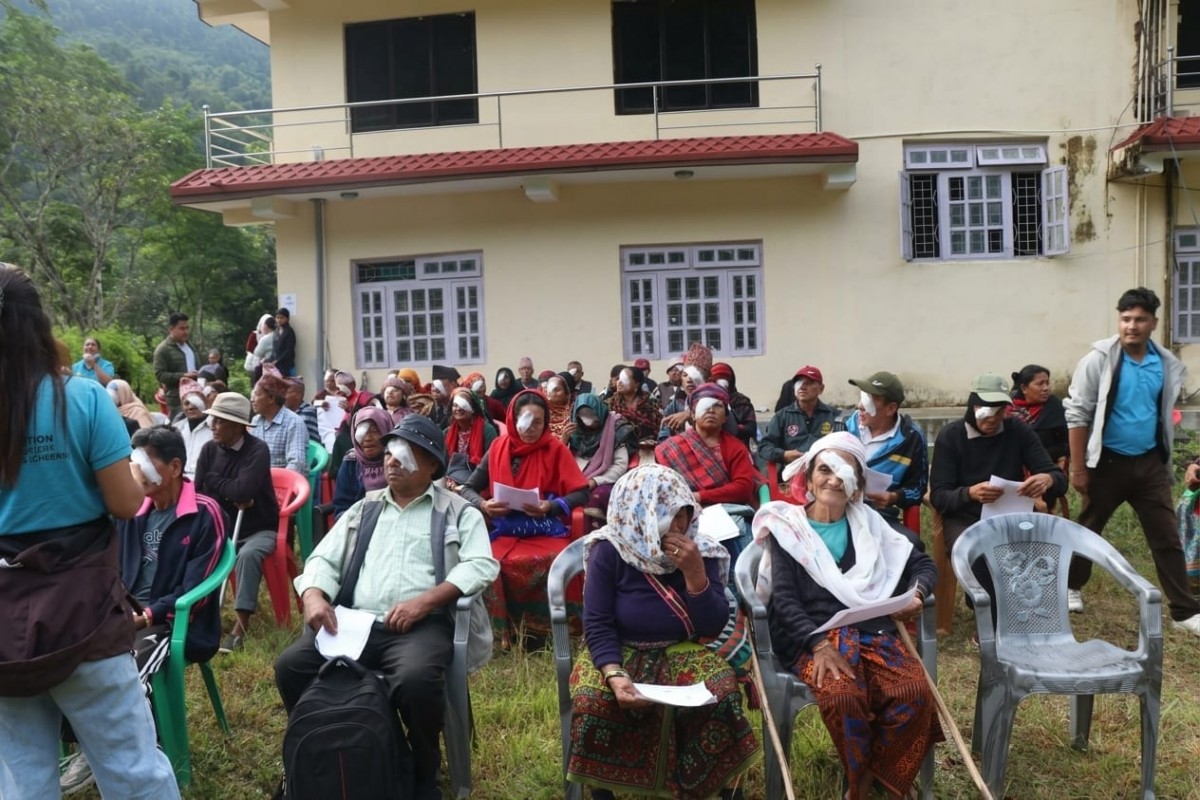 स्याङ्जामा १२४ जनाको निःशुल्क मोतिबिन्दु शल्यक्रिया
